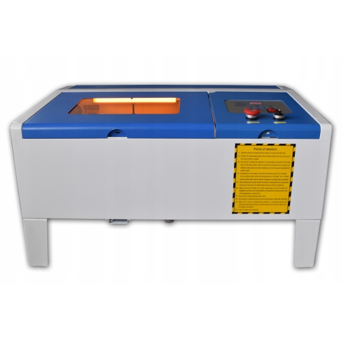 Plotter laser CO2 40W 35x24cm + Air Assist + Red Point + Attacco rotante